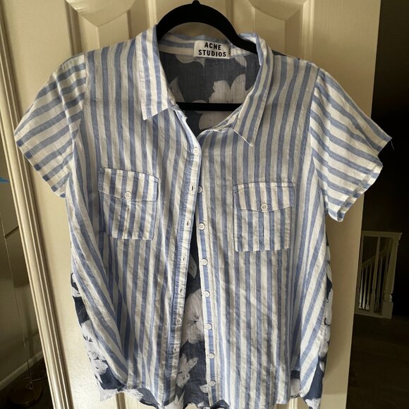 Acne Studios Mixed Print Button Down - Picture 5 of 7